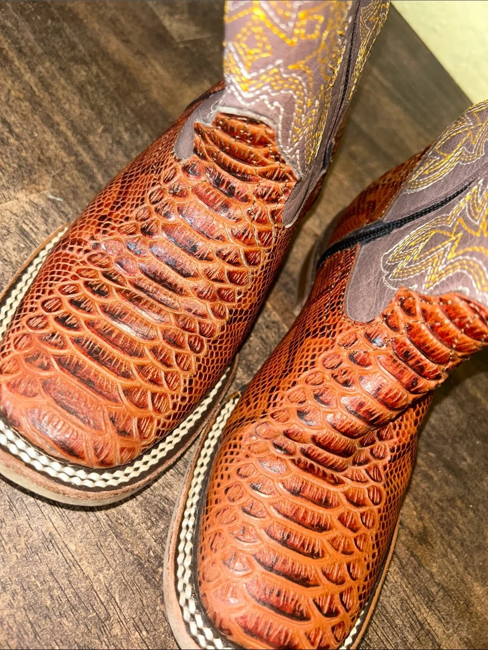 Kids Brown Western Cowboy Boots